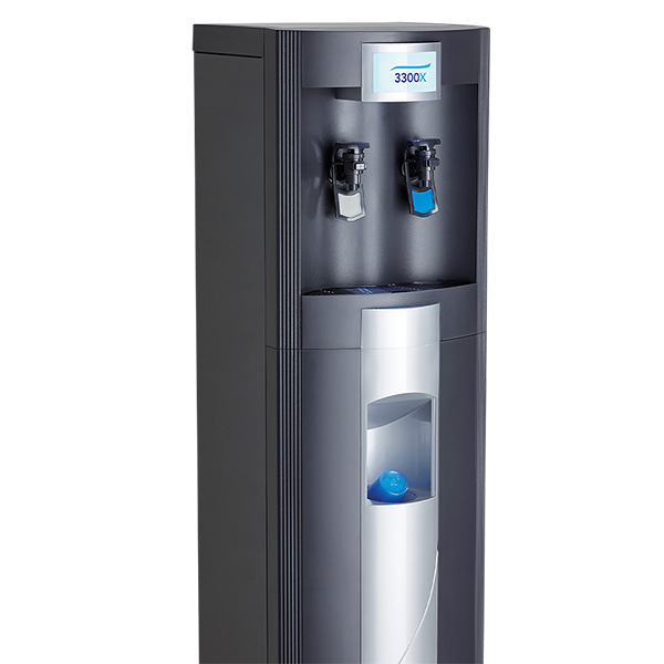 a 3300x cold and ambient water cooler on white backgrouns