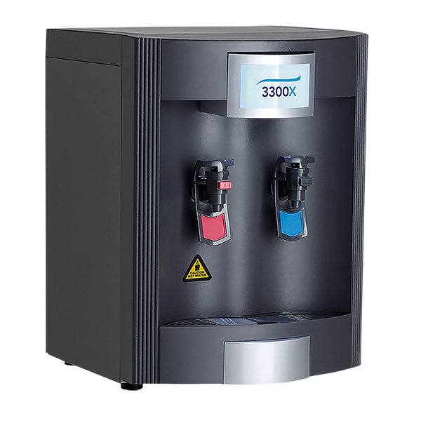 aa300x hot and cold water cooler table top version on white background
