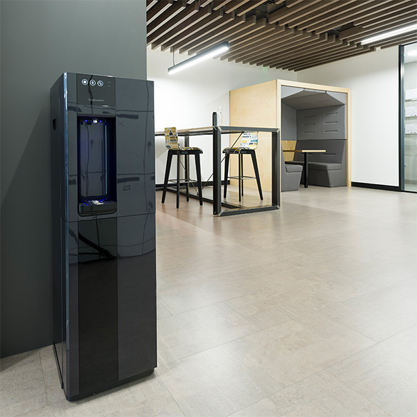 B&O B3 chilled, ambient and sparkling water cooler in an office setting