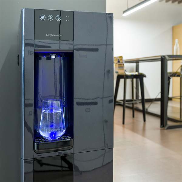 B&O B3 chilled, ambient and sparkling water cooler in an office setting