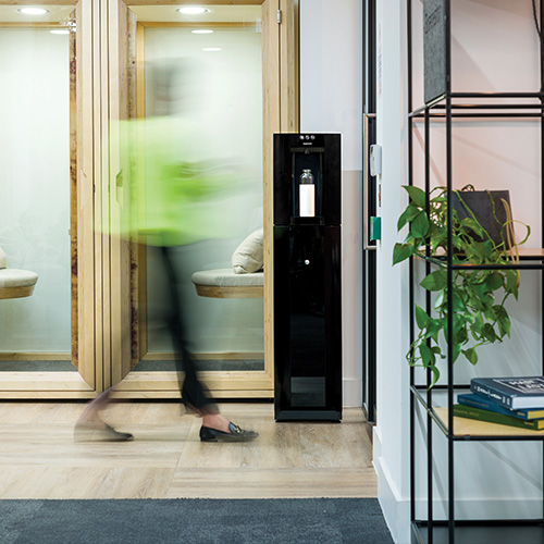 Active B&O E4 floor standing water cooler in an office environment