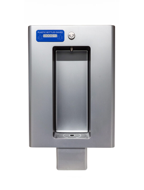 Font 50 wall mounted bottle filler on white background