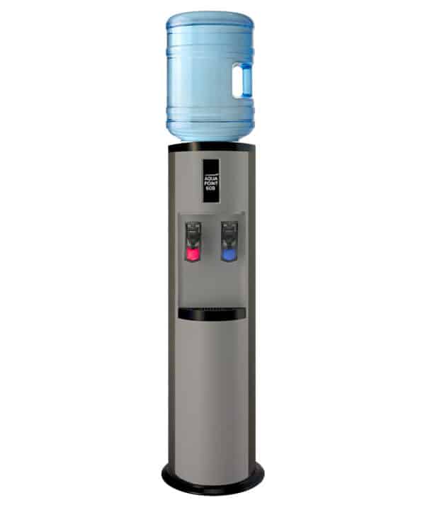 Bottled Aquapoint 60B hot and cold water cooler on transparent background