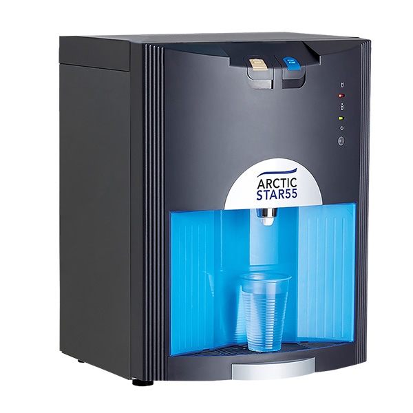 Arctic Star 55 cold and ambient table top water cooler on white background