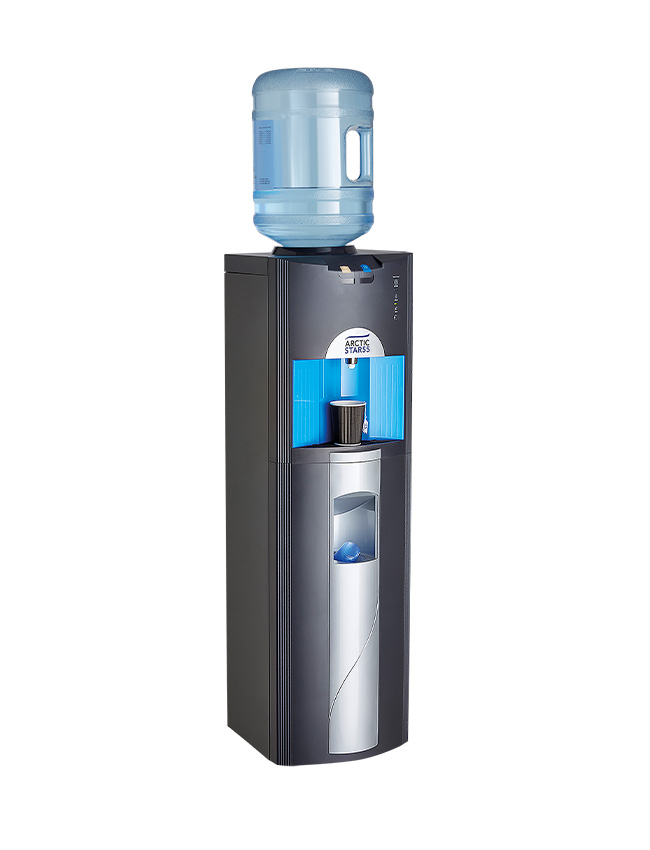 An Arctic Star 55 Chilled and ambient floor standing water cooler on whote background