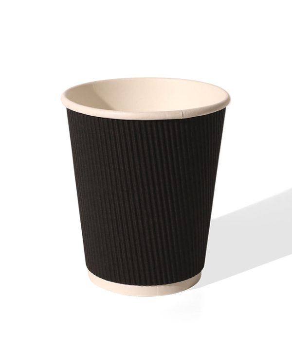 8ox black ripple wall cup