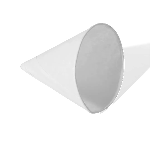 a water cone on white background with shadow