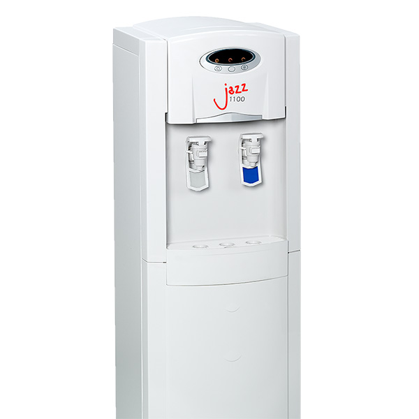 Jazz 1100 cold and ambient floor standing water cooler on white background