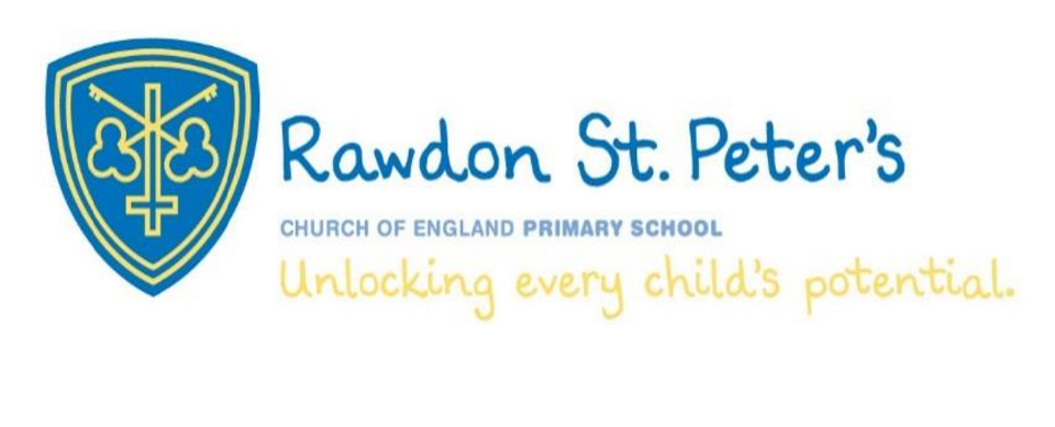 Rawdon St Peters Church of England Primary School logo on white background