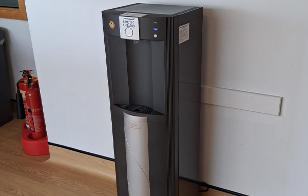 Arctic Chill 108 floor standing water cooler installed in an office corrider