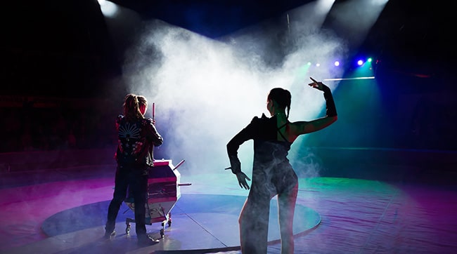 backstage view of a theatre act